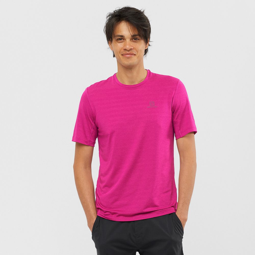 Camisetas Salomon Hombre Moradas - Salomon Argentina OUTLINE,509384-ECU